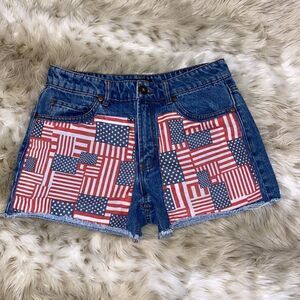 American flag Fourth of July Jean shorts